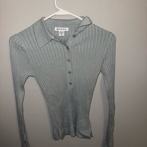 Athleta Women's Ribbed Top - Sage Green